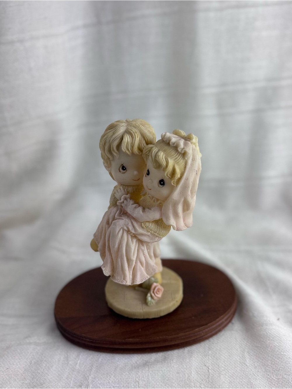 8” Enesco 2001 Bless You Two Bride & Groom Figurine Wedding Cake Topper